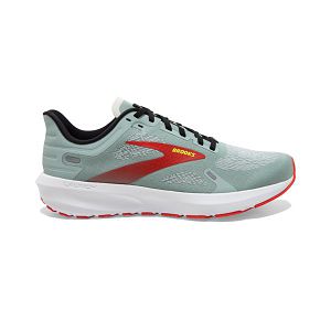 Brooks Launch 9 Road Running Shoes - Mens, Green/Black/Red | IE-OEY360589